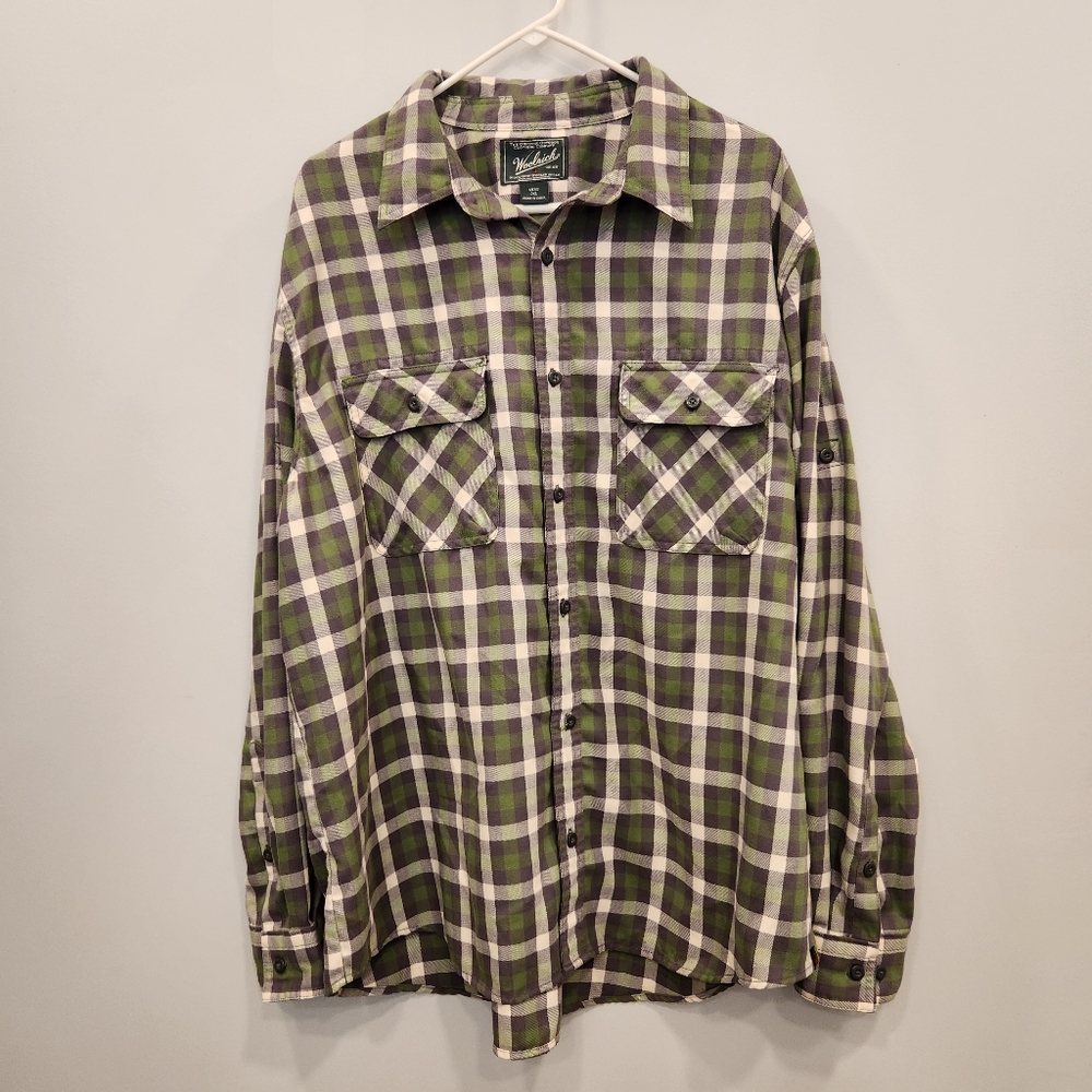 Woolrich Juniper Button Up Long Sleeve Plaid Mens XXL